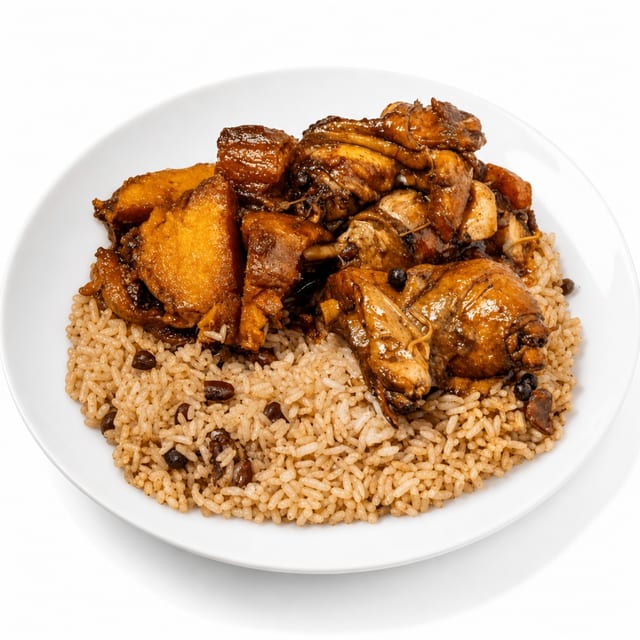 Brown Stew Chicken.
