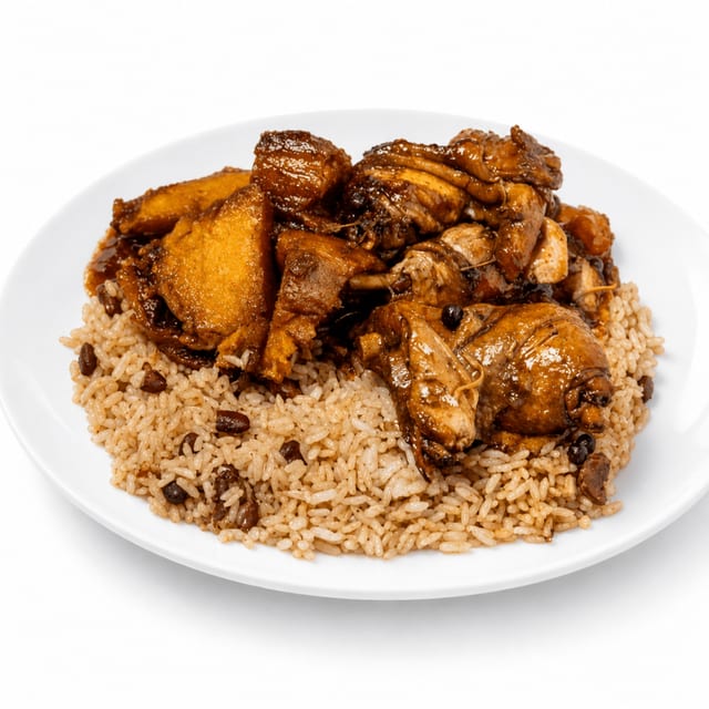 Brown Stew Chicken.